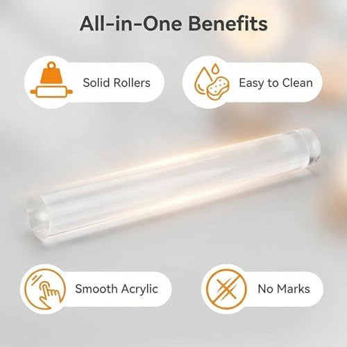 Basic Polymer Clay Tools, Acrylic Clay Roller Pin, Protect Fingers Polymer Clay Cutting Tools, Clear Rectangle Sheet Press Board Wire Texture Set Needle Detail Modelling Supplies -Starter Kit - Image 2