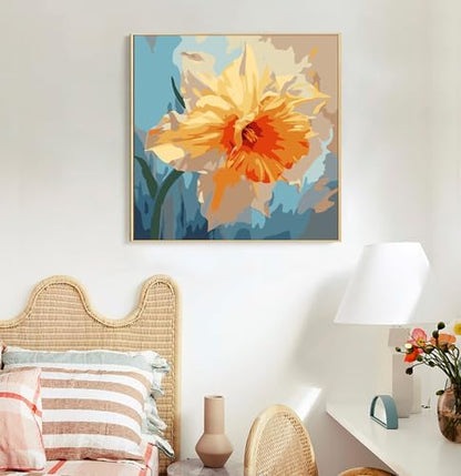 Offito Framed Paint by Numbers Kit for Adults Beginners, Flowers - Image 2