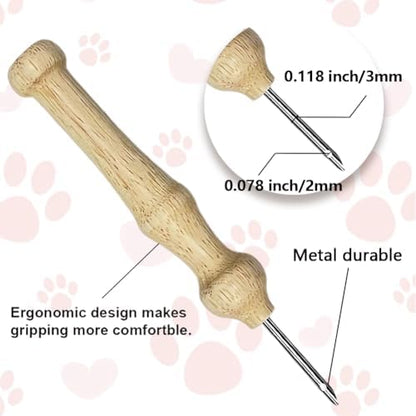 BEUNITONE Shark Cat Punch Needle Kit for Adults Beginners, Complete DIY Craft Needlepoint Kits with Hoop, Punch Needle Starter Craft Embroidery Set for Handmade Decor & Stitching Projects 7.9X7.9" - Image 3