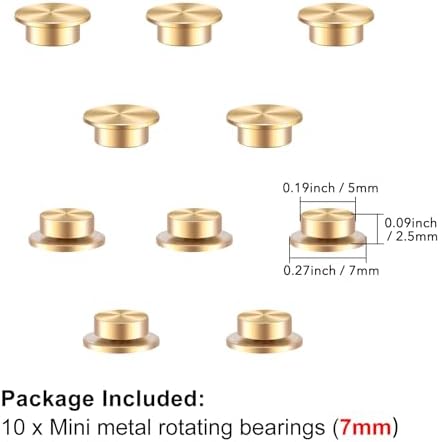 10Pcs Mini Metal Rotating Bearings for DIY Handmade Crafts Paper Cards Scrapbooking DIY Greeting Cards 360°Rotation Smooth Spin Mechanism Spinner for Jewelry Making Nail Decoration - Image 2