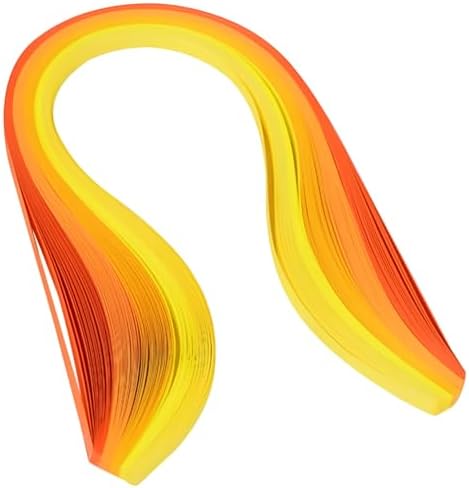 ODETOJOY Gradient Yellow - Orange Quilling Strips - ODETOJOY, 3mm (1/8inch), 21 - inch Long, 120 Pcs - Ideal for Filigree & Rainbow Crafts by ODETOJOY