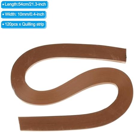 PATIKIL 120pcs Quilling Strips Paper 3/8"(10mm) 54cm Origami Paper Quilling Strip for Art DIY Hand Craft Christmas, Light Brown - Image 2
