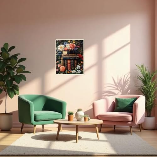 obterie Book Paint by Numbers Kit for Adults Beginner Flowers Oil Painting Kit Adult Paint by Number Kits on Canvas DIY Painting for Beginners Art by Numbers for Gifts Home Wall Decor 16x20 Inch - Image 5