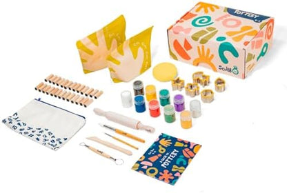 Sculpd Kids Ultimate Pottery Kit, Air Dry Clay, Tools and 10 Colors. Age 4+ by Sculpd