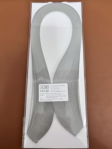 ODETOJOY White Quilling Paper Strips 3mm Black Quilling Strips for Crafts Single Color Origami Paper Strips 0.12inch Paper Filigree Strips (Light Gray No.05) - Image 5