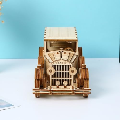 3D Wooden Puzzles Vintage Car Model Kits, Brainteaser and Puzzle for Christmas/Birthday,Gifts for Adults and Teens to Build Combination - Image 4