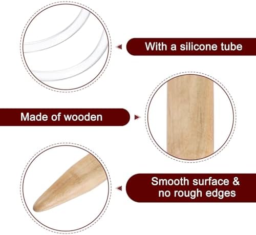 HARFINGTON US Size 50(25mm) Circular Knitting Needles 40 Inch / 100cm Round Wooden Needle for Handmade Projects DIY Knitting Blankets Socks Hats Sweaters - Image 3