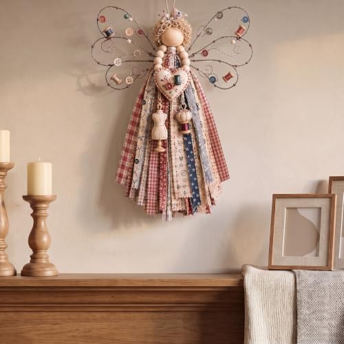 Fabric Angel Wall Hanging Kit, DIY Macrame Craft for Adults Beginners - Image 4