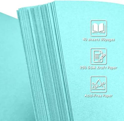 Scrapbook Album 12x12 Inch - Hardcover Kraft Paper Photo Album with 80 Pages, Memory Book for Wedding, Anniversary, Family, Christmas, Baby Shower, Ideal for Preserving Precious Moments - Image 5