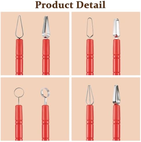 Yesland 5 Pack Pottery Carving Tool Set, Stainless Steel, Double-Sided, Smooth Handles, Clay Sculpting Tools for Ceramic Trimming - Image 3