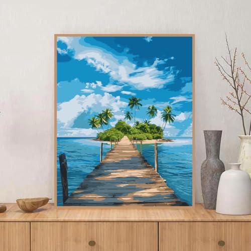 ZRIZQ Landscape Paint by Numbers Kit for Adults Beginner,Scenery,16x20 - Image 3