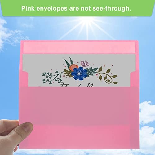 70 Packs A4 Envelope, Pink A4 Envelopes, 4x6 Photo Envelopes for Invitations, Envelopes Self Seal for Weddings, Baby Shower, Photos, Postcards, Greeting Cards, Mailing - Image 4