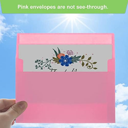 70 Packs A4 Envelope, Pink A4 Envelopes, 4x6 Photo Envelopes for Invitations, Envelopes Self Seal for Weddings, Baby Shower, Photos, Postcards, Greeting Cards, Mailing - Image 4