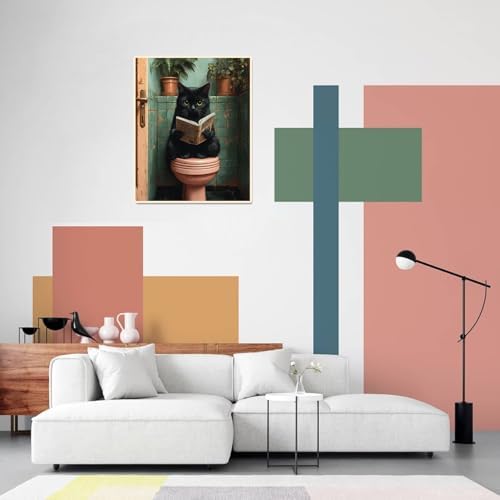 obterie Black Cat Paint by Numbers Kit for Adults Beginner Animals Oil Painting Kit Adult Paint by Number Kits on Canvas DIY Painting for Beginners Art by Numbers for Gifts Home Wall Decor 16x20 Inch - Image 4