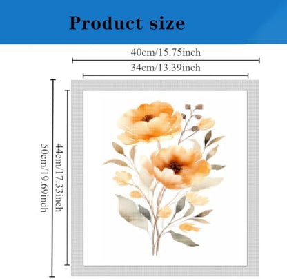 CISDKK Needlepoint Needlecrafts Kits,Embroidery kit for Beginners,Modern Plants,Modern Plants on Tiled Floor,Pink Plants,Teal Plants,Mustard Plants,11CT,13.39 * 17.33 inch - Image 2
