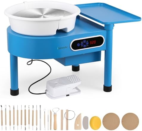Bonoutil 12" Pottery Wheel Machine with Bat System for Adults Beginners by Bonoutil