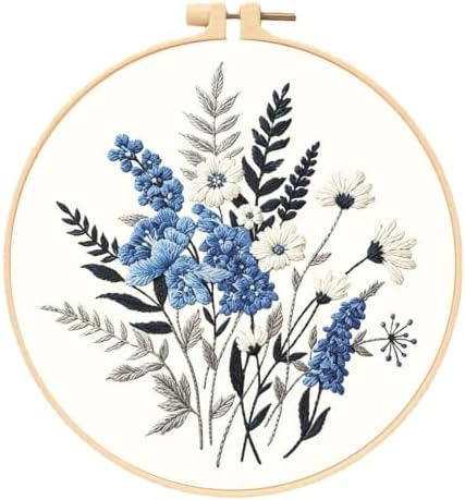 WUSARPLY Flower Embroidery Kits for Beginners with Daisy Pattern by WUSARPLY