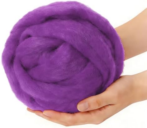VNAKER 3.4oz Needle Felting Wool Purple for DIY Needle Craft Enthusiasts by %22VNAKER%22+Flagship