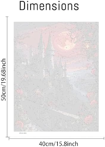 VIGEGU Roses Castle Paint by Numbers Kit for Adults Beginner 16x20 Inch - Image 4