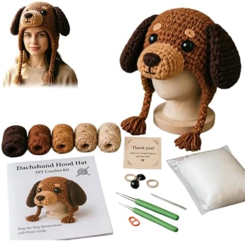 Fantasy Hood Hat DIY Crochet Kit Series for Beginners (Dog) by Unknown