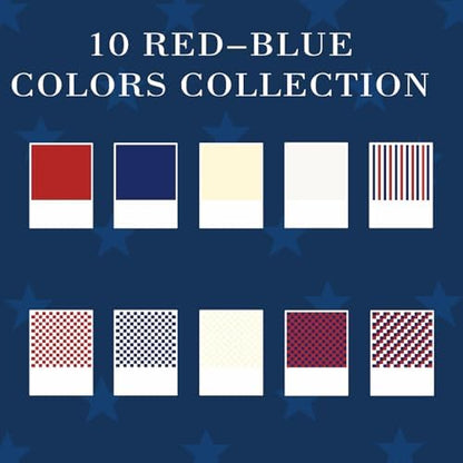 ADIIL 7200pcs Clay Beads Bracelet Making Kit, 6mm Polymer Heishi Beads for Jewelry Making, Friendship Bracelet Kit Birthday Gift for Adults Red Blue White - Image 3