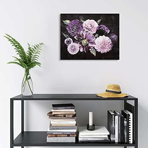 Artmaple Paint by Number for Adults Beginner Students,Ideal Gift Choice for Birthday or Any Festival, DIY Acrylic Painting Kit for Hoom Decor Canvas ONLY (Purple Flowers 16x20) - Image 2