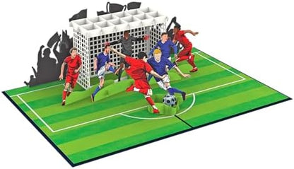iGifts And Cards Soccer Stadium 3D Pop-Up Card Player Coach Birthday 5"x7" - Image 5