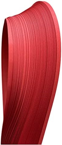 Quilling Paper Strips Red 3mm 5mm 10mm Quill Strip Scarlet Rolled Paper Filigree Strip Bright Red Curled Scroll Coil Paper Strip - 21inch Length (7mm-0.3inch) - Image 2