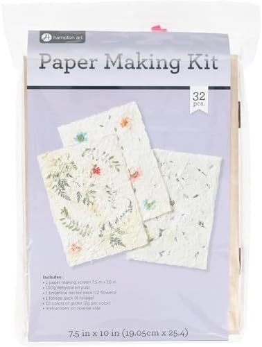 Hampton Art Paper Making Kit: Create Unique Homemade Paper with Ease – All-in-One Making Supplies for Creative Crafting, DIY Projects, and Personalized Stationery by HamptonArt