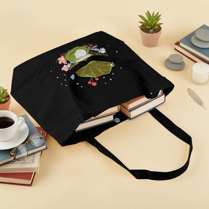 ERKOON Embroidery Canvas Tote Bag for Beginners, Floral Arts Crafts Cross Stitch Kits for Adults Including Stamped Embroidery Bag with Hoops, Needle, Instruction and Color Threads (Frog) - Image 6