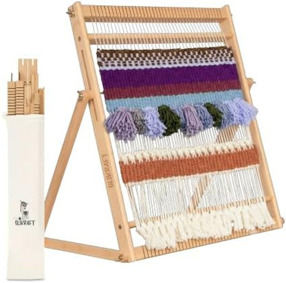 Olikraft Wooden Weaving Loom, Adjustable Stand (Extra Large) by Olikraft