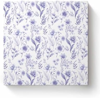Sunteeny Paint by Number for Adults Beginner Spring Flowers Purple Orchids Plant Leaves DIY Digital Oil Painting by Numbers Picture Drawing On Canvas Framed 16"x16" by Sunteeny