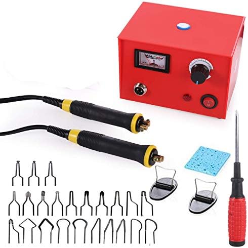 TOPCHANCES Wood Burning Tools Kit,Professional Pyrography Wood Burning Kit for Beginners Adults,110V 50W Pointer Display Pyrography Machine Dual Pen with 23 Wire Tips by TOPCHANCES