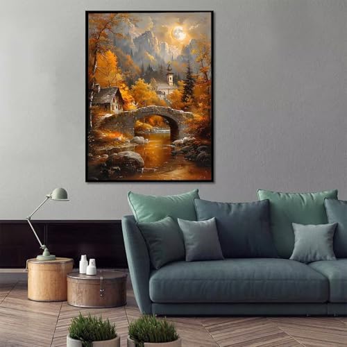 Autumn Paint by Numbers Kit for Adults Tree Paint by Numbers, DIY Acrylic Watercolor Oil Painting Kits for Adults Beginners with Brushes, Hobbies for Women for Home Wall Decor, Gifts 28x38 in 4-52 - Image 2