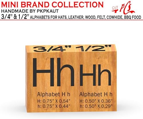 4Pcs Letters Branding Iron for Wood, Leather Branding Stamp (H h) - Image 2