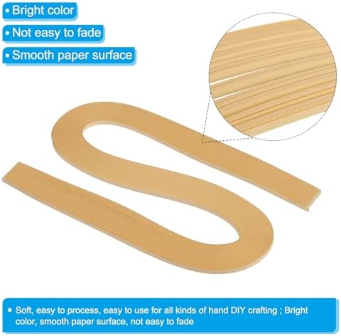 PATIKIL 360pcs Quilling Strips Paper 1/8"(3mm) 21"(54cm) Origami Paper Quilling Strip for Art DIY Hand Craft Christmas, Light Tan - Image 3