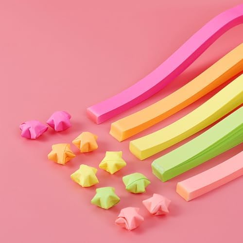 1080 Sheets Star Origami Paper Solid Gradient Color Star Paper Strip Colorful Handcraft Lucky Star Paper Double Sided Origami Stars Paper DIY Paper Arts Gradient Green - Image 3