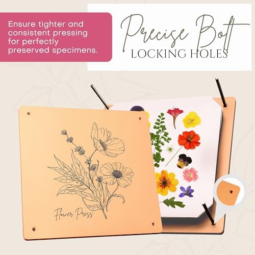 Wooden Flower Press Kit for Drying & Preserving Flowers, 10 Layers - Image 6