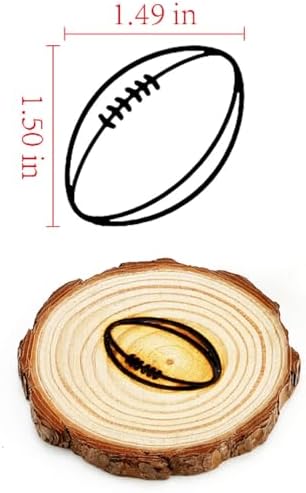 AIMOADO 1.5" Football Branding Iron, for Wood Hats Leather BBQ & Steak - Image 2