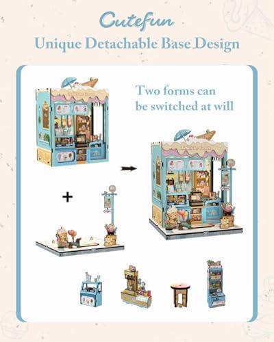 Cutefun Book Nook Kit - DIY Miniature Dollhouse Kit for Adults and Teens - Image 4
