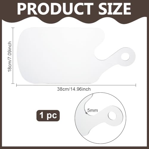 INFUNLY Clear Acrylic Charcuterie Board Template 15x7Inch Curved Handle Serving Board Router Template Woodworking Tracing Stencil Cut Guide Tool for DIY Wooden Cutting Board Making - Image 3