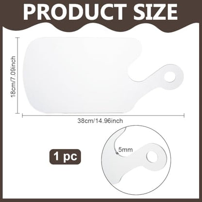 INFUNLY Clear Acrylic Charcuterie Board Template 15x7Inch Curved Handle Serving Board Router Template Woodworking Tracing Stencil Cut Guide Tool for DIY Wooden Cutting Board Making - Image 3