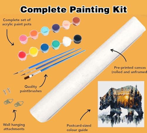 Meothan Paint by Numbers Kit for Adults Beginner 16x16 inch (Without Frame) - Image 5