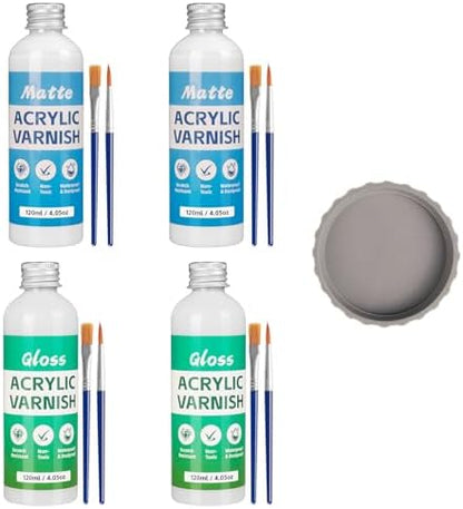 Sovol 480ml Air Dry Clay Glaze with Tools, Gloss & Matte Clay Varnish by Sovol