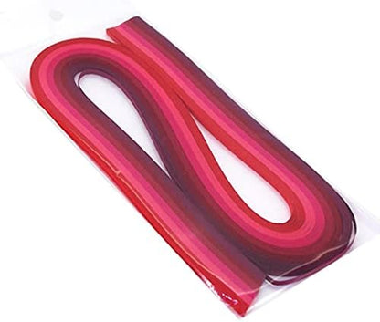 ODETOJOY Red Quilling Paper Gradient Quilling Strips 5MM Crafts Paper Filigrana Color Ramps Chromatic Crescendo 120pcs Length 21inch by ODETOJOY