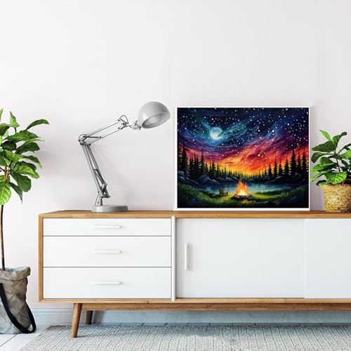 HITO Starry Sky Paint by Numbers Kit for Adults, Adult Paint by Number Kits - Image 5