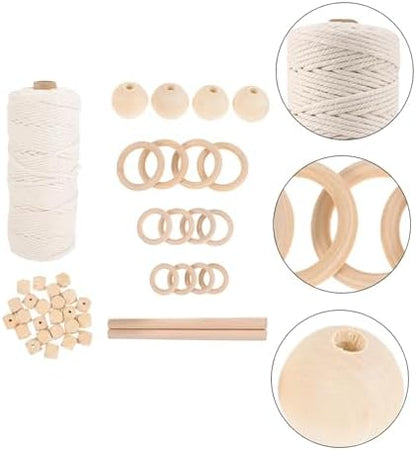 ABOOFAN DIY Macrame Kit Cotton Rope Craft Supplies for Wall Hanging Tapestry Unique Macrame Tapestry Material for Adults Beginners - Image 3