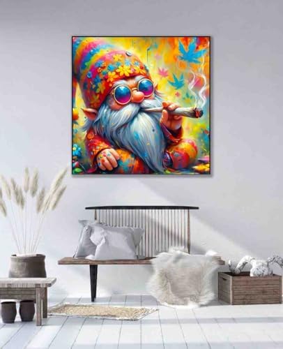 DYAIANGMU Gnome Stamped Cross Stitch Kit for Adults 13.7x13.7 inches - Image 4