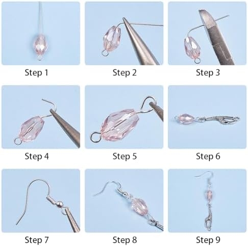 SUNNYCLUE 1 Box DIY 10 Pairs Starfish Mermaid Dragonfly Dangle Earring Making Kit Jewelry Making Supplies Beading Starter Kits for Beginner Adults Fish Hook Silver, Instruction - Image 4