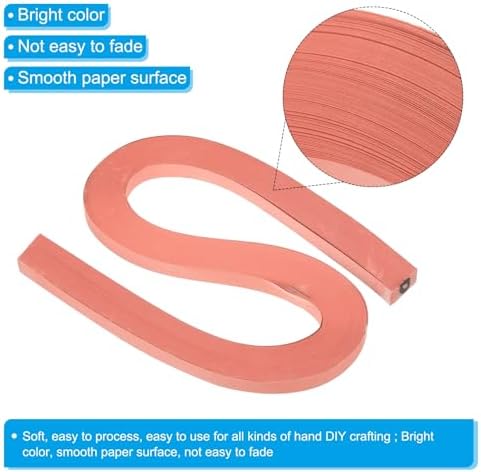 PATIKIL 240pcs Quilling Strips Paper 3/8"(10mm) 21"(54cm) Origami Paper Quilling Strip for Art DIY Craft Christmas, Coral Pink - Image 3